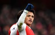 LONDON, ENGLAND - FEBRUARY 11:  Alexis Sanchez of Arsenal celebrates scoring the opening goal during the Premier League match between Arsenal and Hull City at Emirates Stadium on February 11, 2017 in London, England.  (Photo by Laurence Griffiths/Getty Images)